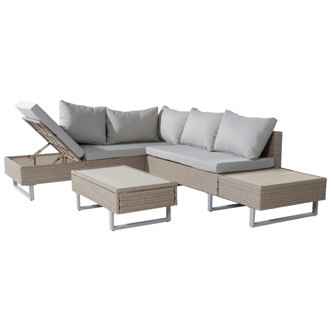 Sofa sets, garden sets, lounge sofas, outdoor sofas. For 4-5 people. Corner sofa for the living room, table and backrest. - Image 5